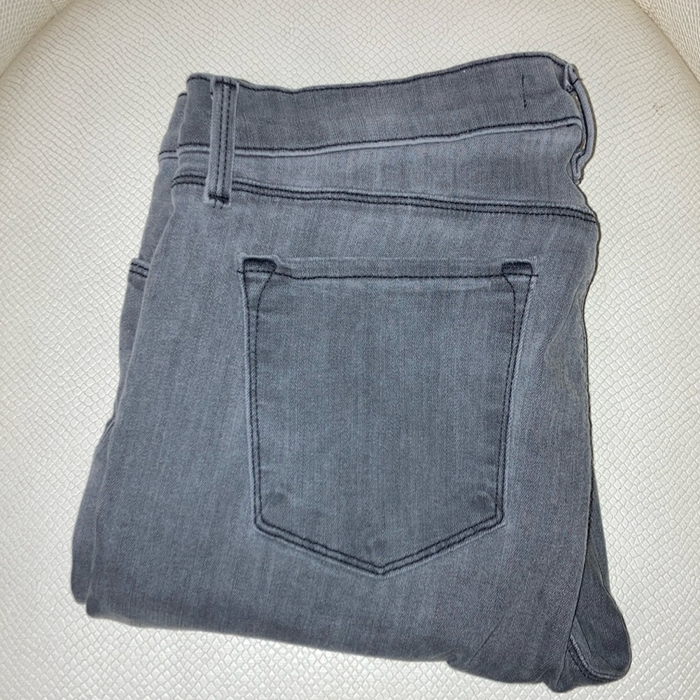 J BRAND Womens Super Skinny Onyx Jeans Size 31 Mid Rise Gray Stretch Leggings